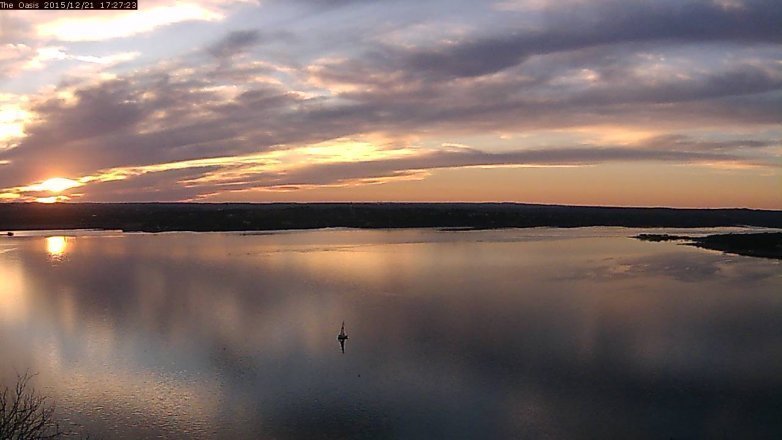 Lake Travis webcam, December 21, 2015 4:35 PM CT