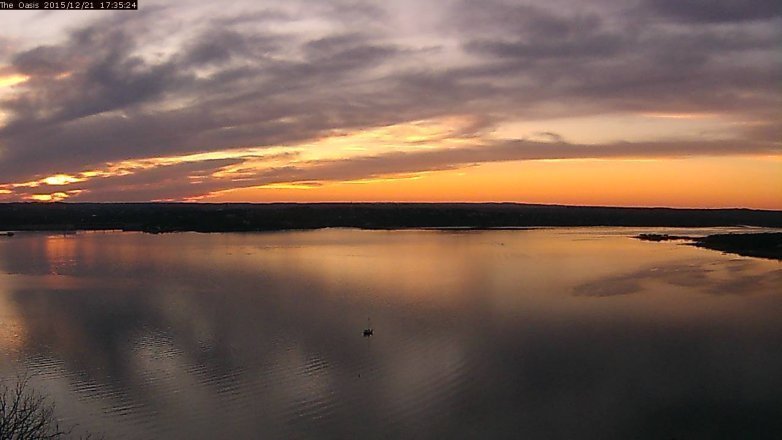 Lake Travis webcam, December 21, 2015 4:40 PM CT