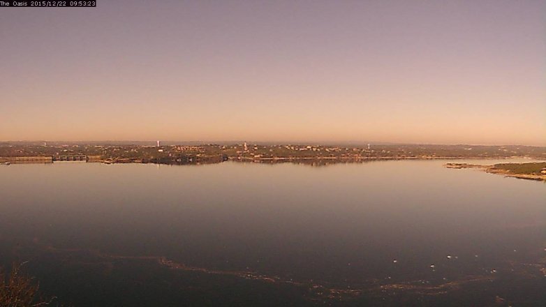 Lake Travis webcam, December 22, 2015 9:00 AM CT