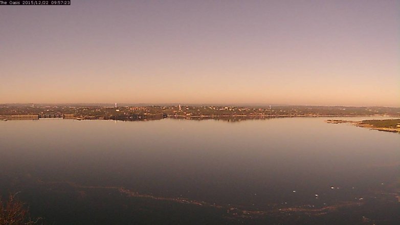 Lake Travis webcam, December 22, 2015 9:05 AM CT