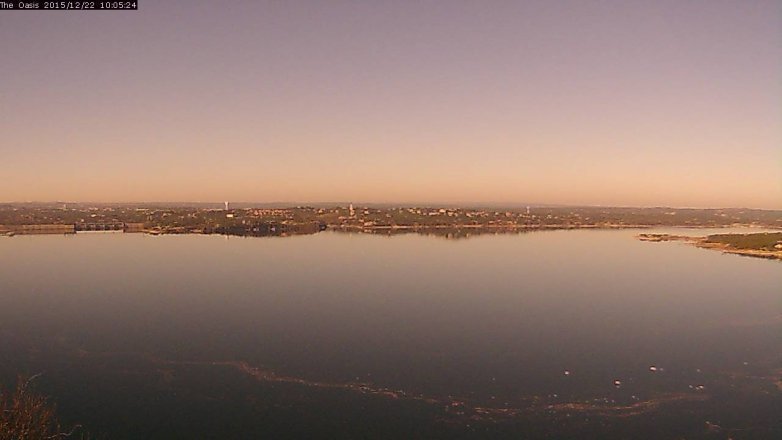 Lake Travis webcam, December 22, 2015 9:10 AM CT