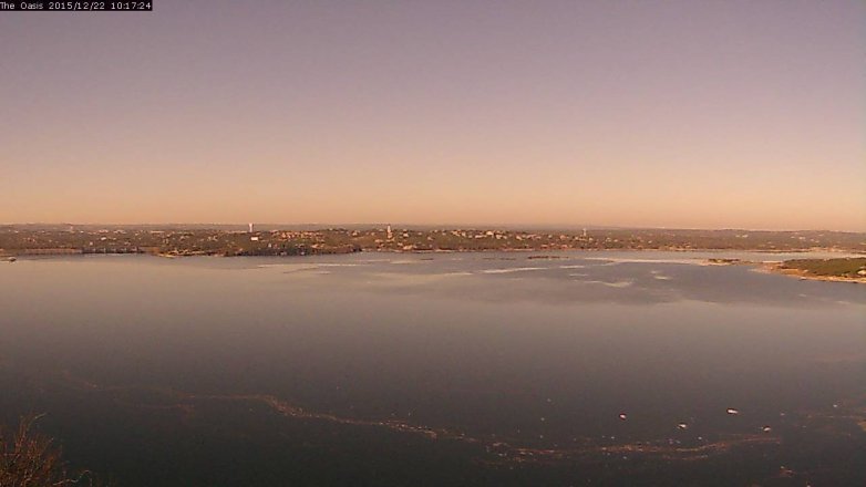Lake Travis webcam, December 22, 2015 9:25 AM CT
