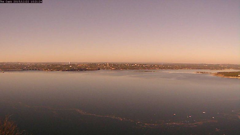 Lake Travis webcam, December 22, 2015 9:30 AM CT