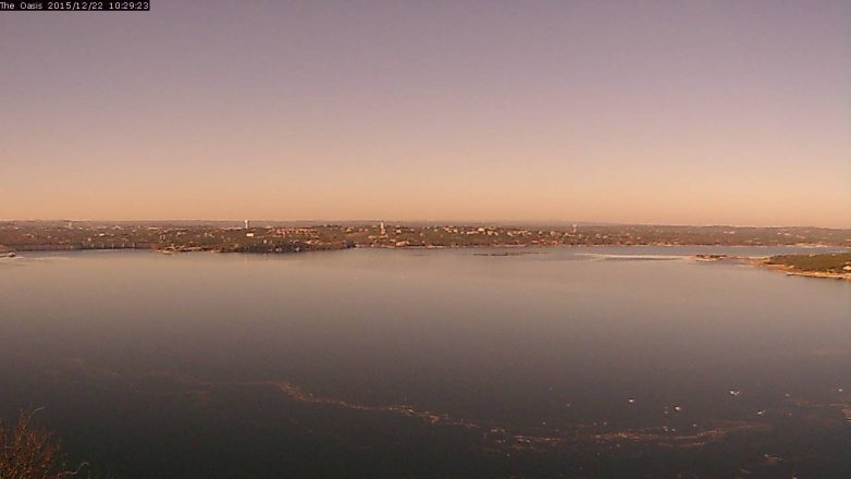 Lake Travis webcam, December 22, 2015 9:35 AM CT