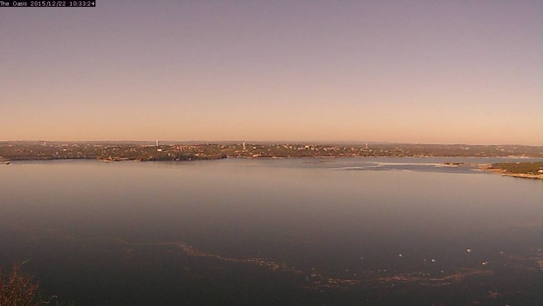 Lake Travis webcam, December 22, 2015 9:40 AM CT
