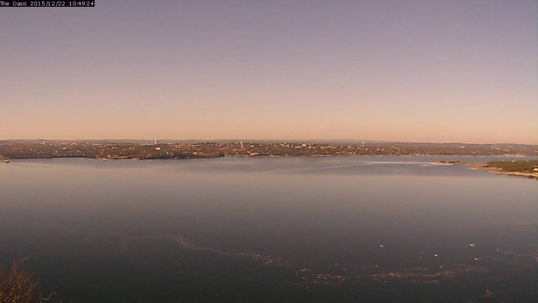 Lake Travis webcam, December 22, 2015 9:55 AM CT