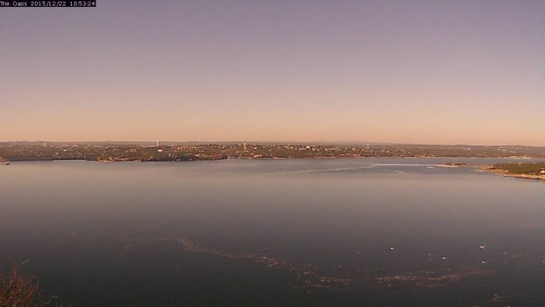 Lake Travis webcam, December 22, 2015 10:00 AM CT