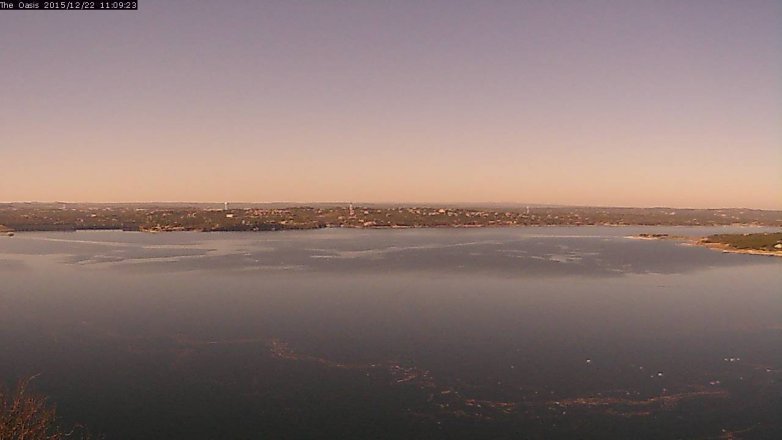 Lake Travis webcam, December 22, 2015 10:15 AM CT