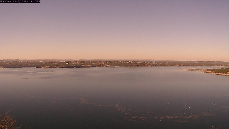 Lake Travis webcam, December 22, 2015 10:30 AM CT