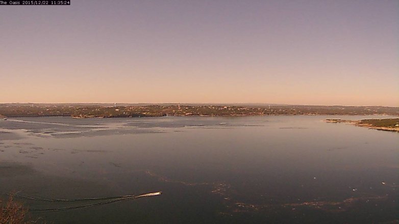Lake Travis webcam, December 22, 2015 10:40 AM CT