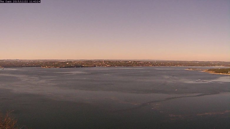 Lake Travis webcam, December 22, 2015 10:50 AM CT