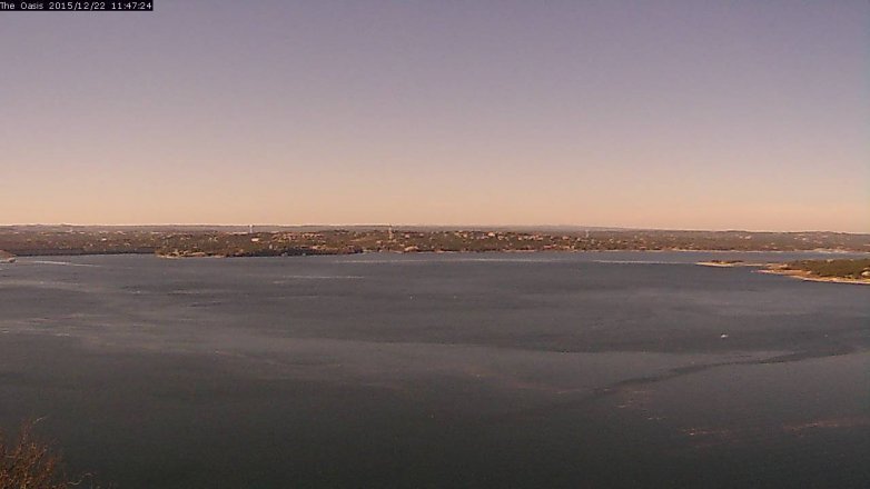 Lake Travis webcam, December 22, 2015 10:55 AM CT