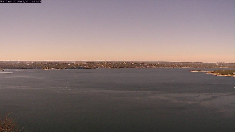Lake Travis webcam, December 22, 2015 11:05 AM CT