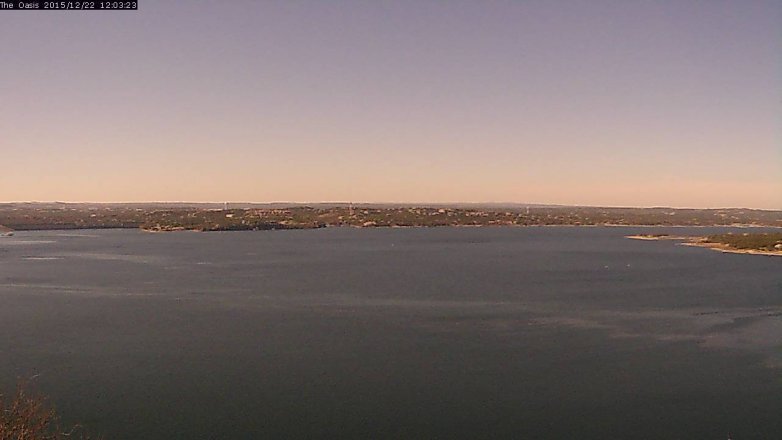 Lake Travis webcam, December 22, 2015 11:10 AM CT