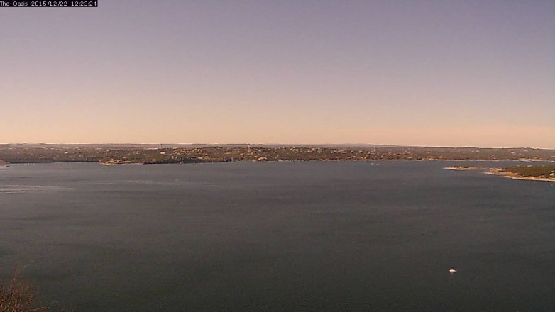 Lake Travis webcam, December 22, 2015 11:30 AM CT