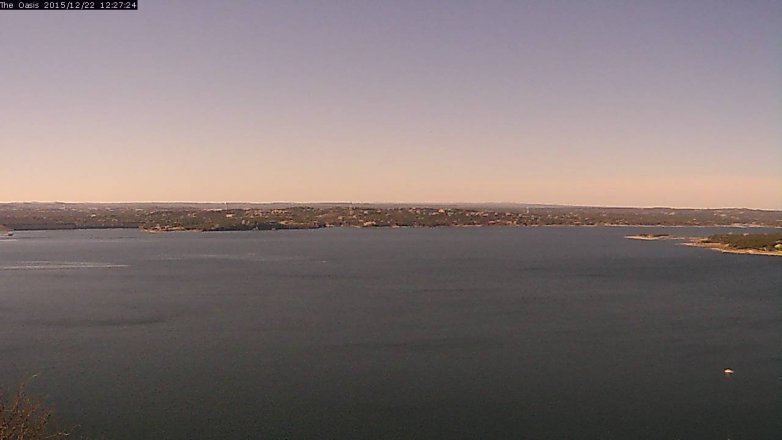 Lake Travis webcam, December 22, 2015 11:35 AM CT