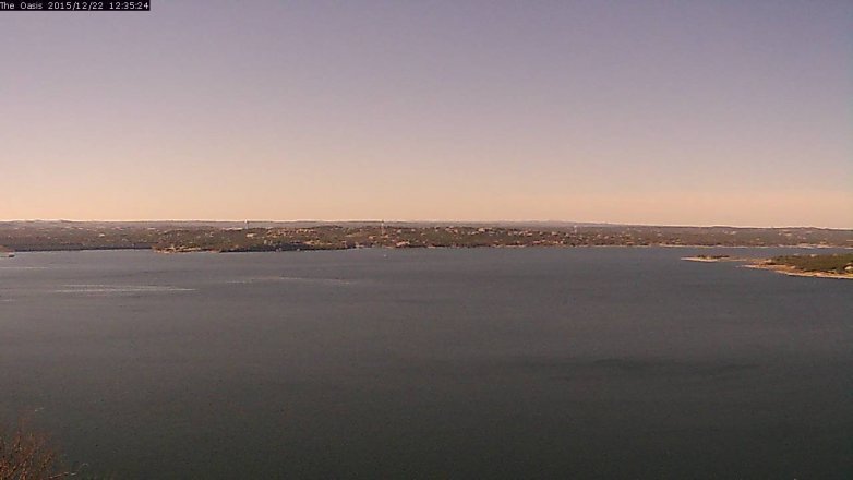 Lake Travis webcam, December 22, 2015 11:40 AM CT