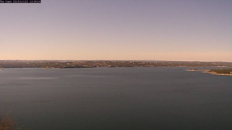 Lake Travis webcam, December 22, 2015 11:45 AM CT