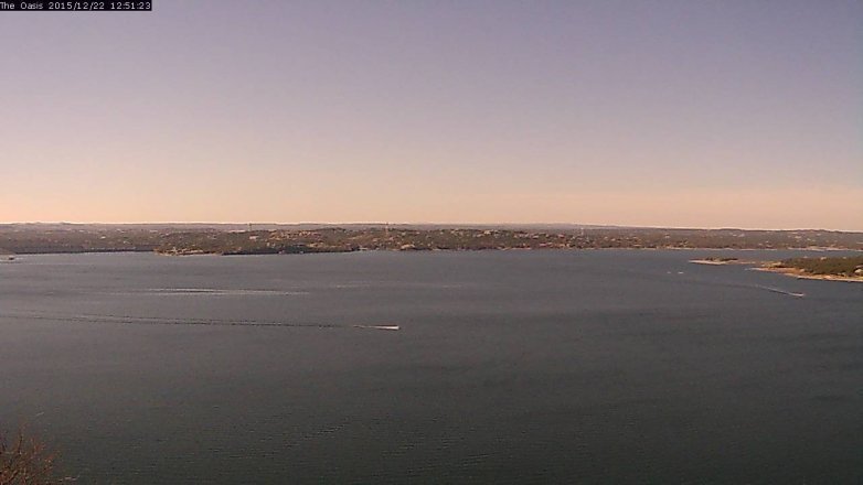 Lake Travis webcam, December 22, 2015 12:00 PM CT