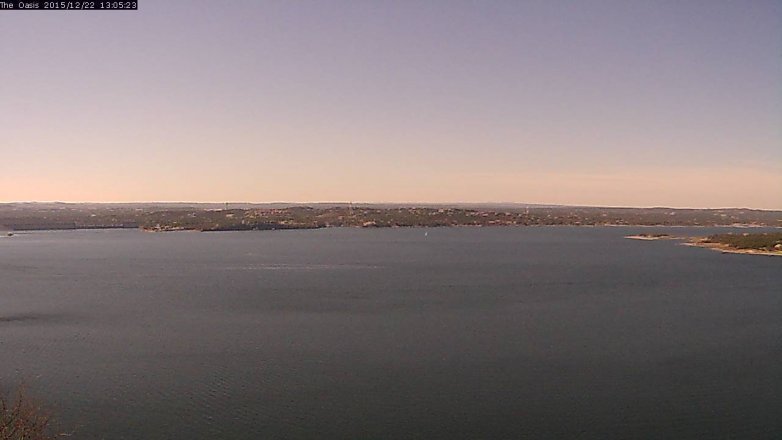 Lake Travis webcam, December 22, 2015 12:10 PM CT
