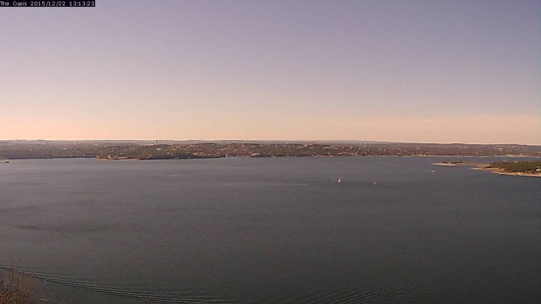 Lake Travis webcam, December 22, 2015 12:20 PM CT