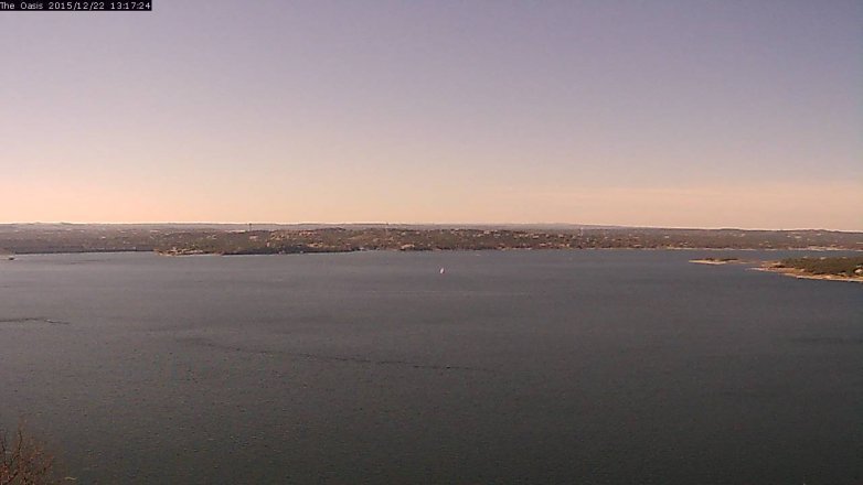 Lake Travis webcam, December 22, 2015 12:25 PM CT