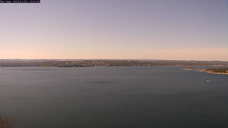 Lake Travis webcam, December 22, 2015 12:30 PM CT