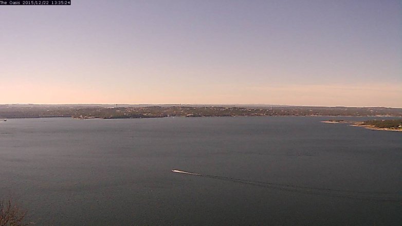 Lake Travis webcam, December 22, 2015 12:40 PM CT