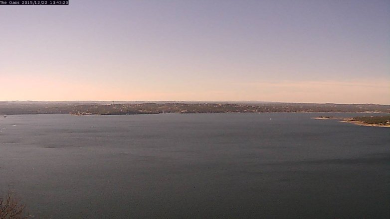 Lake Travis webcam, December 22, 2015 12:50 PM CT