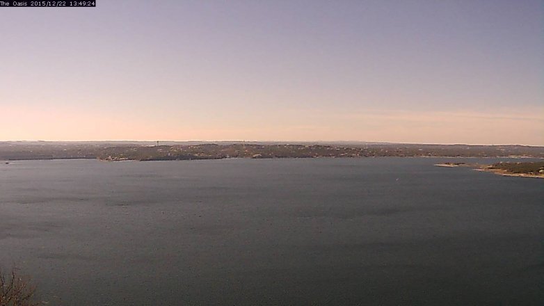 Lake Travis webcam, December 22, 2015 12:55 PM CT