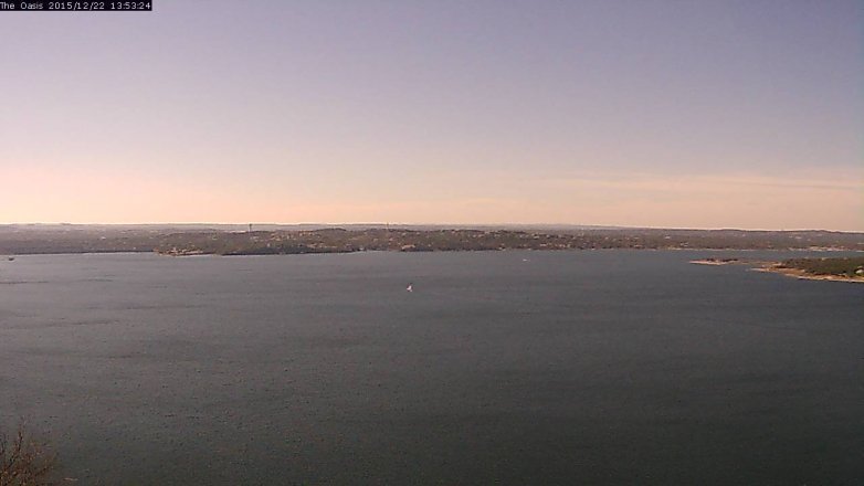 Lake Travis webcam, December 22, 2015 1:00 PM CT