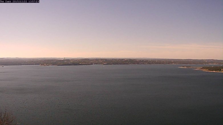 Lake Travis webcam, December 22, 2015 1:05 PM CT
