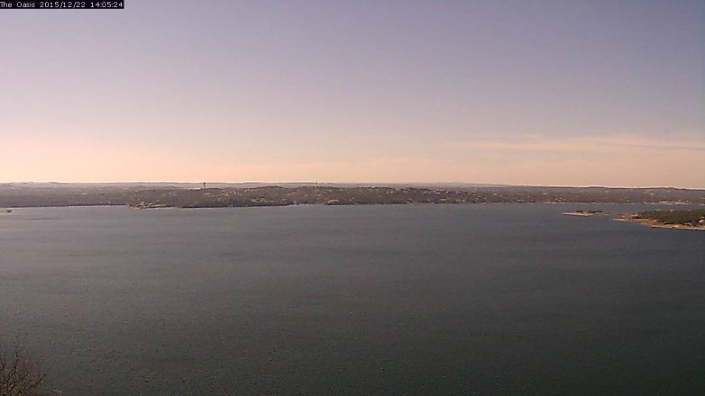 Lake Travis webcam, December 22, 2015 1:15 PM CT