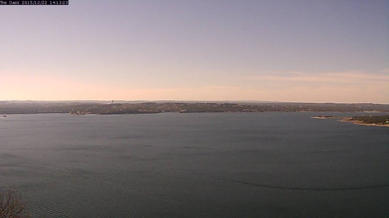 Lake Travis webcam, December 22, 2015 1:20 PM CT