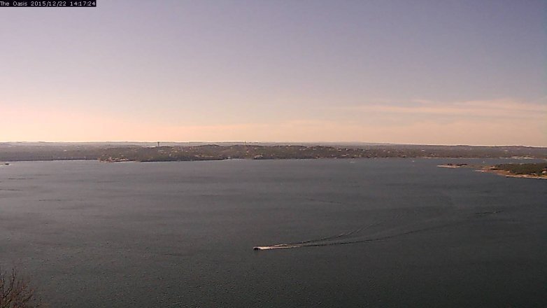 Lake Travis webcam, December 22, 2015 1:25 PM CT