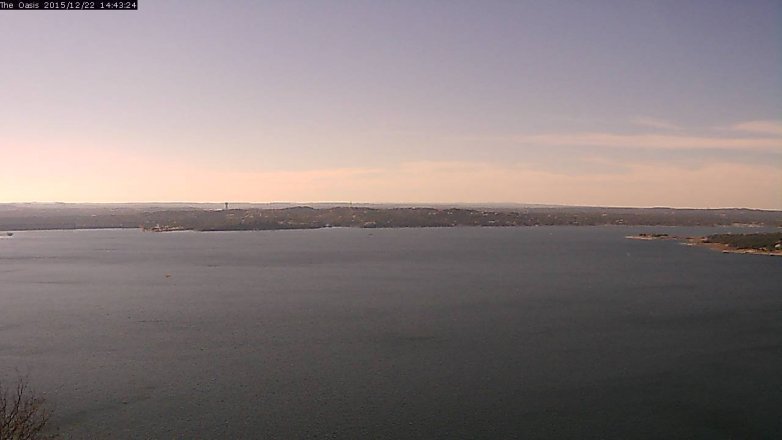 Lake Travis webcam, December 22, 2015 1:50 PM CT