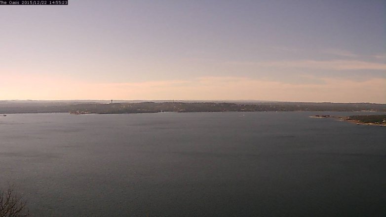 Lake Travis webcam, December 22, 2015 2:00 PM CT