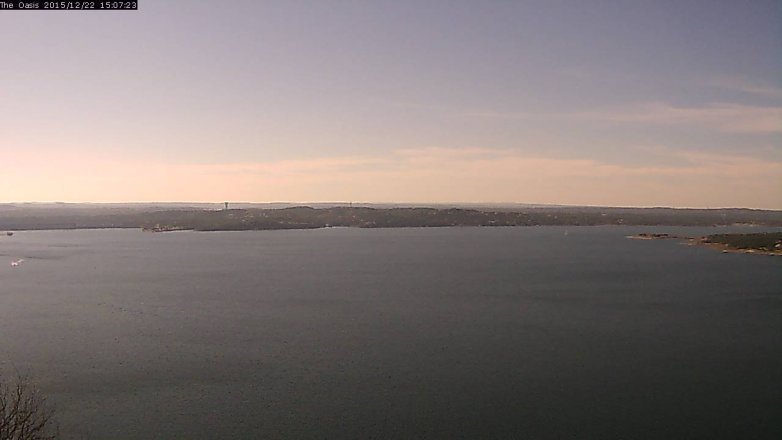 Lake Travis webcam, December 22, 2015 2:15 PM CT