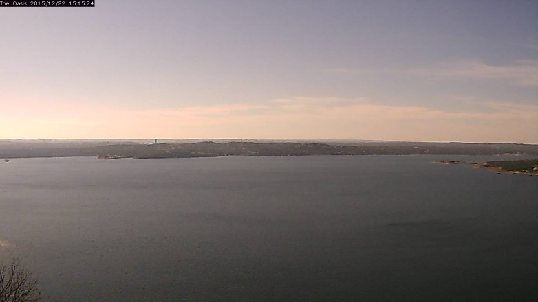 Lake Travis webcam, December 22, 2015 2:20 PM CT