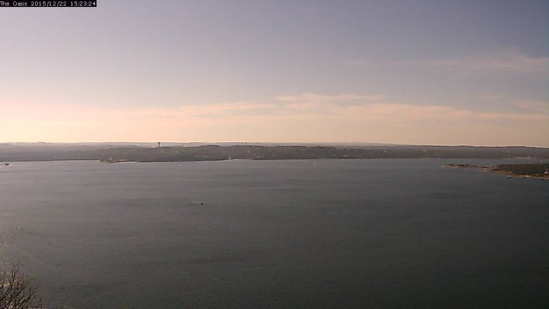 Lake Travis webcam, December 22, 2015 2:30 PM CT