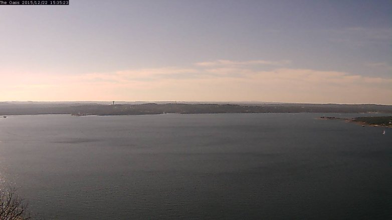 Lake Travis webcam, December 22, 2015 2:40 PM CT