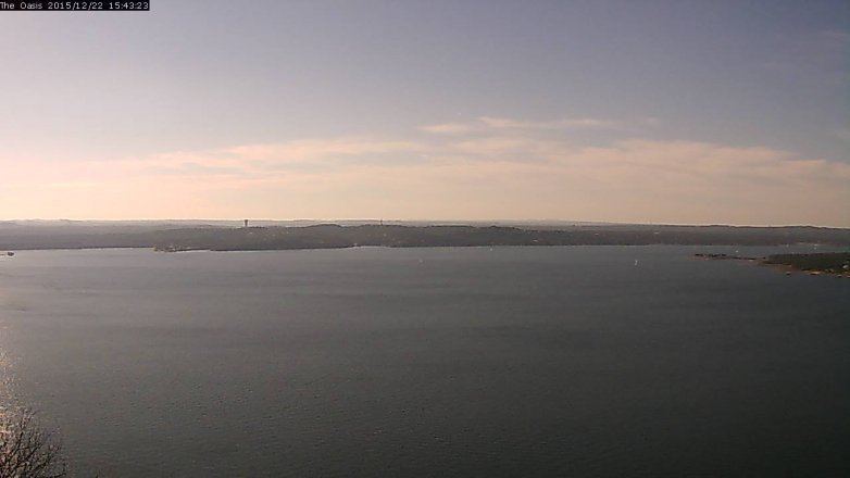 Lake Travis webcam, December 22, 2015 2:50 PM CT