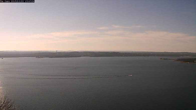 Lake Travis webcam, December 22, 2015 2:55 PM CT