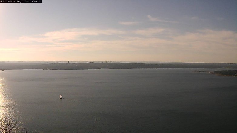 Lake Travis webcam, December 22, 2015 3:10 PM CT