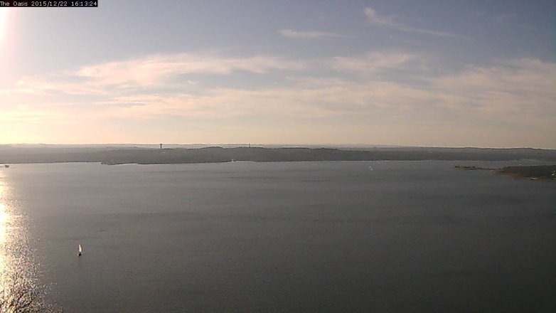 Lake Travis webcam, December 22, 2015 3:20 PM CT