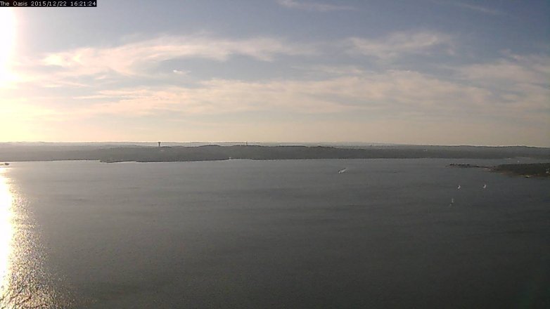 Lake Travis webcam, December 22, 2015 3:25 PM CT