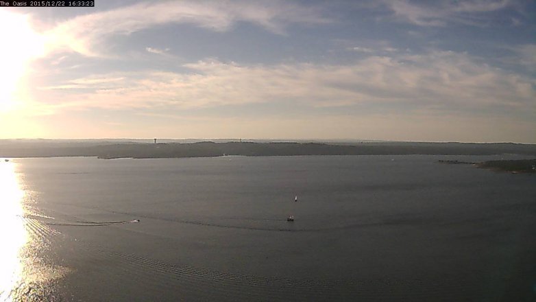 Lake Travis webcam, December 22, 2015 3:40 PM CT