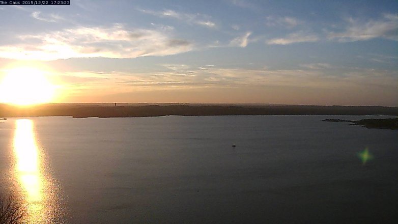 Lake Travis webcam, December 22, 2015 4:30 PM CT