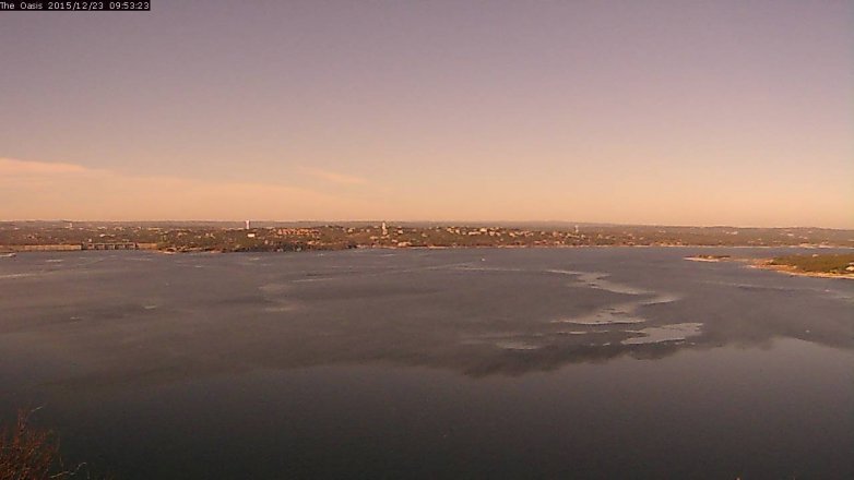 Lake Travis webcam, December 23, 2015 9:00 AM CT