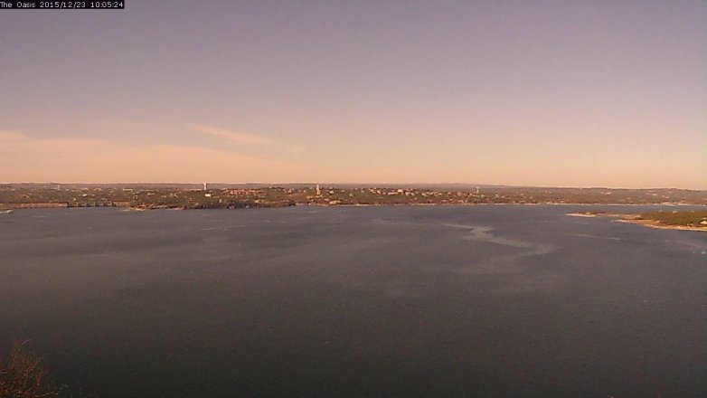 Lake Travis webcam, December 23, 2015 9:10 AM CT